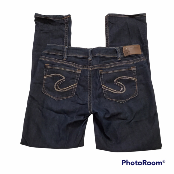 Silver jeans Suki midrise straight leg dark wash jeans w32 l32 - Picture 4 of 6